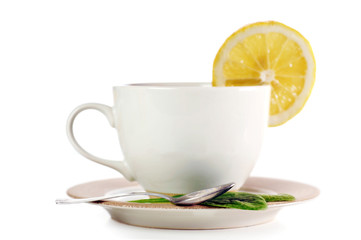 cup of tea with lemon