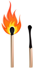 Match on fire