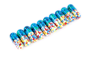 Many identical capsules