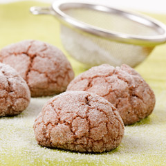 Homemade dark chocolate cookies.