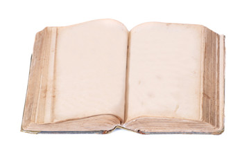 Open old book