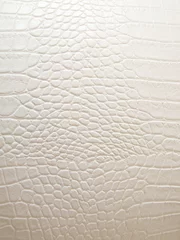 Washable wall murals Leather Leder Kroko Weiss