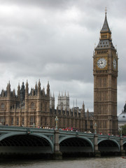 Fototapeta na wymiar Big Ben by Westminster Bridge