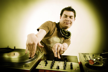 Dj playing