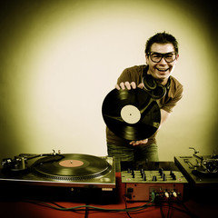 Dj playing