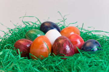 Osterei, Ostern, Nest, Gras