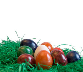 Ostern, Osterei, Osternest, Gras