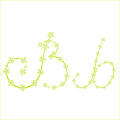 Hand drawing vector font