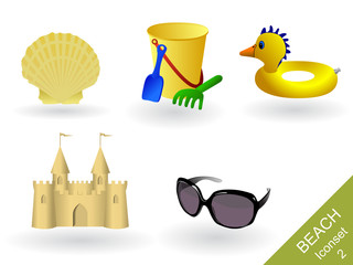Strand - Urlaub - Erholung - Icons Nr. 2