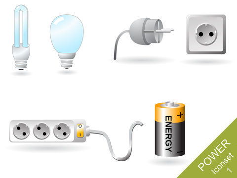 Energie - Strom - Licht - Icons Nr. 1
