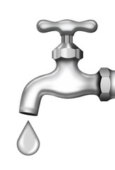 Faucet for water and drop