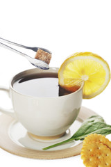 cup of tea with lemon