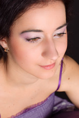 girl with elegant makeup