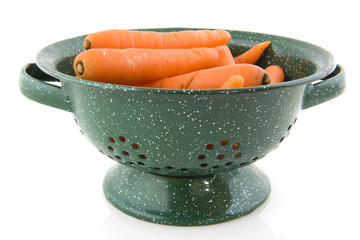 Colander with carrots