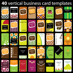 40 Colorful Vertical Business Cards