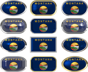 12 buttons of the Flag of Montana