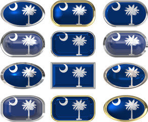12 buttons of the Flag of South Carolina
