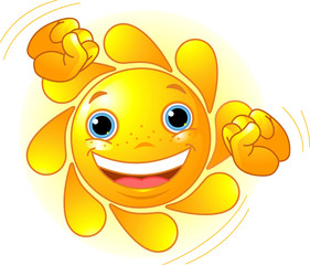 Cute dancing Sun