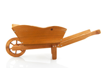 Wooden wheelbarrow