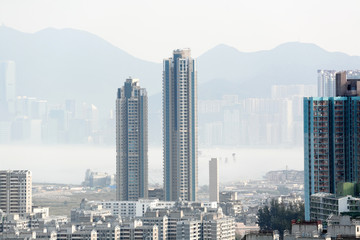 Hong Kong in mist