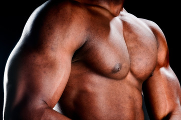 Fototapeta na wymiar Muscular torso