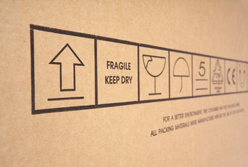 Cardboard box symbols