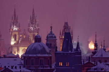 Fototapeta na wymiar Praga w zimie
