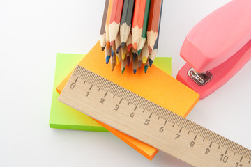 stationery isolated on a white background
