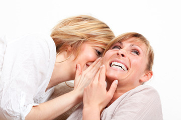 smiling laughing women