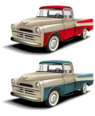 50s styles pickup - obrazy, fototapety, plakaty