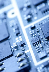 Close-up photo of mainboard