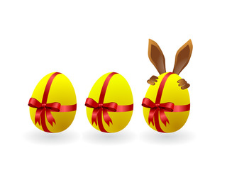 Ostereier und Osterhase