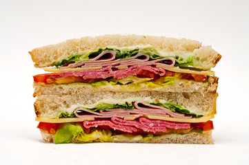 Turkey and salami sandwich