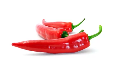 Fotobehang Red chilly peppers © PaulPaladin