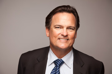 Handsome Businessman Portrait on White