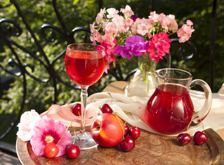 wine and fruit