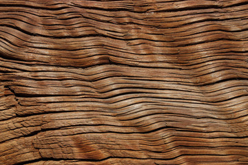 Structure of old wood with a considerable quantity of cracks