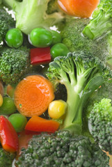 Vegetables Rinsed In Water