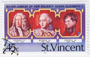 stamp shows UK Kings