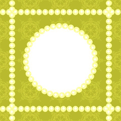 frame with lace and beads