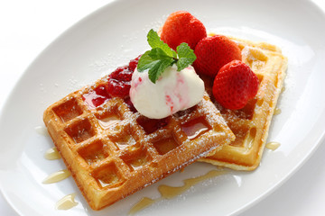 Waffles in the Brussels style