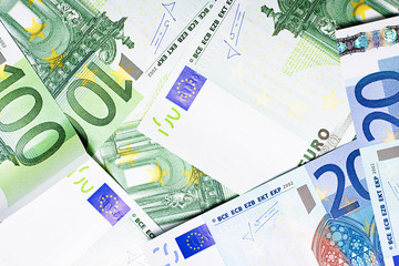 heap of euro close up