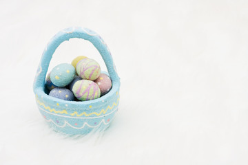 Easter Basket with copy space
