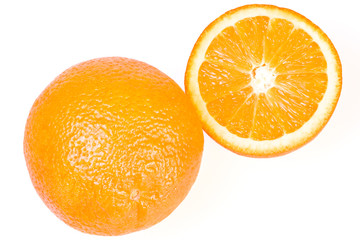 Oranges isolated on white background.