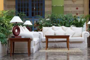 interior in the lobby. furniture