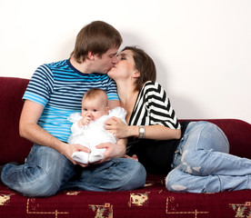 Family with infant