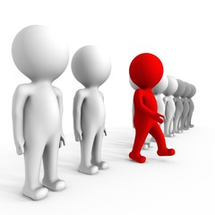 Human making the difference - a 3d image