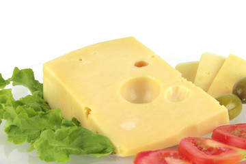 delicatessen cheese served on dish