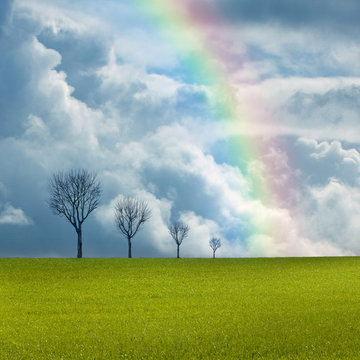 climat changement climatique campagne météo arc ciel