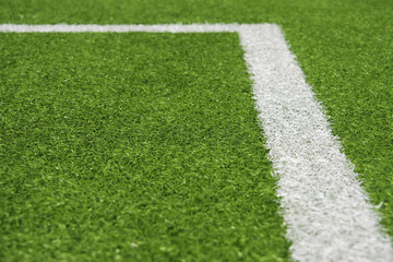 Fußball Strafraum Linie schraeg unscharf 2